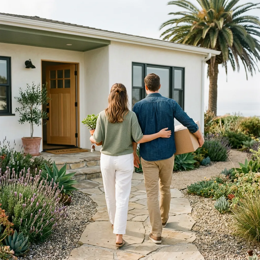 A Ventura family moving into a new home, boxes still unpacked