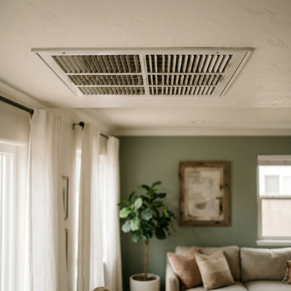 Coastal salt haze and pollen drifting toward a Ventura home