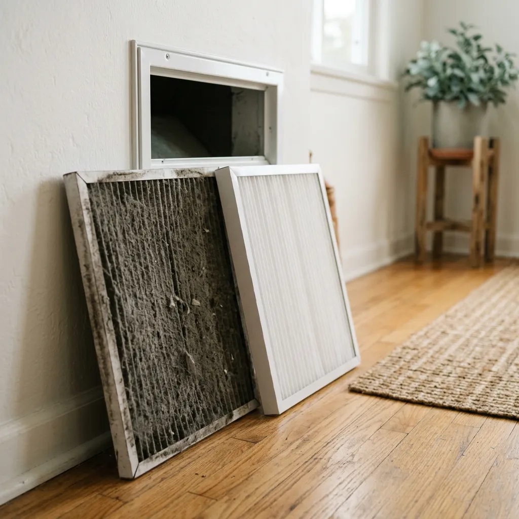 A technician cleaning a Ventura home’s HVAC ductwork with a high-powered vacuum