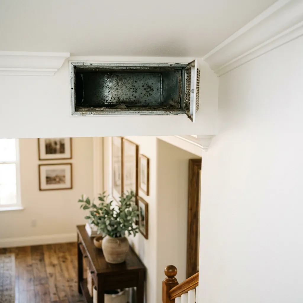 A remediation crew’s work behind a wall cavity where moisture remains